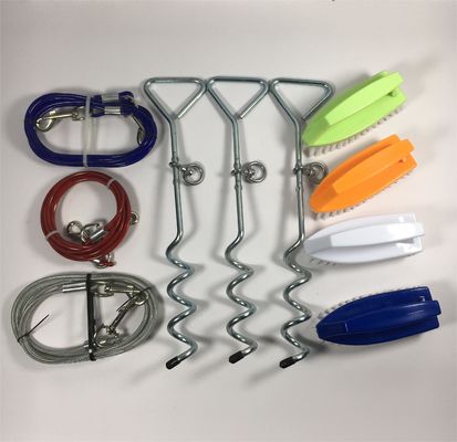 Κουρδιστικό σχοινί για κατοικίδια ζώα Εγκατάσταση σωρός με βούρτσα και 5mmx3m καλωδιακό σχοινί Λιμάνι της Σαγκάης / Ναντζίνγκ