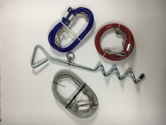 470g Heavy Duty Pet Dog Spiral Steel Strap Cable Metal Anchor για ταξίδια εξωτερικές αλυσίδες δέσμευσης