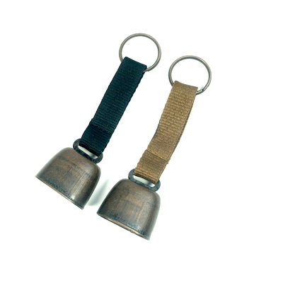120mm*35mm Εξωτερική Κατασκήνωση Μεταλλική Κουβέμπαλ με Κουφούρι και Τυλιγμένες Καμπάνες