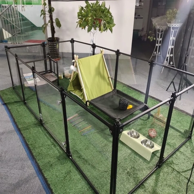 DIY Διαφανής Δυνατό να αναδιπλωθεί Yard Pet φράχτη Κλουβί 6/8/10/12 PCs για φορητό Pet Playpen
