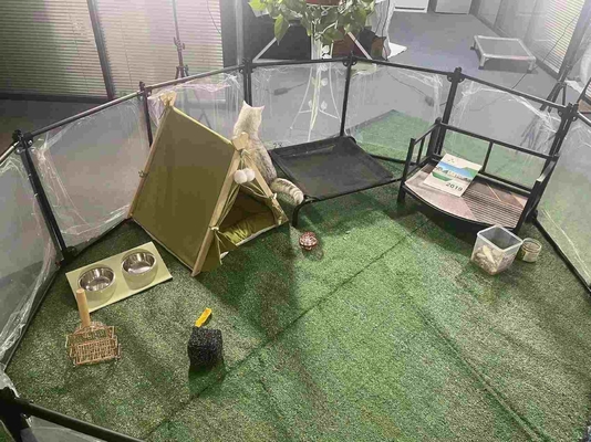 DIY Διαφανής Δυνατό να αναδιπλωθεί Yard Pet φράχτη Κλουβί 6/8/10/12 PCs για φορητό Pet Playpen