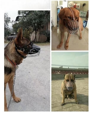 Προστατευτική μύτη για κατοικίδια ζώα για Pitbull Shepherd Small Puppy Retriever Leather 15-25kg