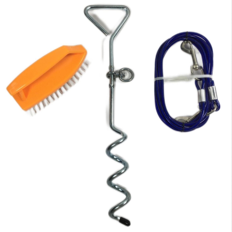470g Heavy Duty Pet Dog Spiral Steel Strap Cable Metal Anchor για ταξίδια εξωτερικές αλυσίδες δέσμευσης