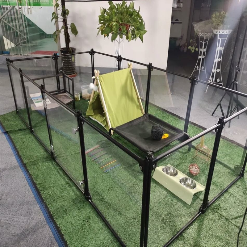 DIY Διαφανής Δυνατό να αναδιπλωθεί Yard Pet φράχτη Κλουβί 6/8/10/12 PCs για φορητό Pet Playpen